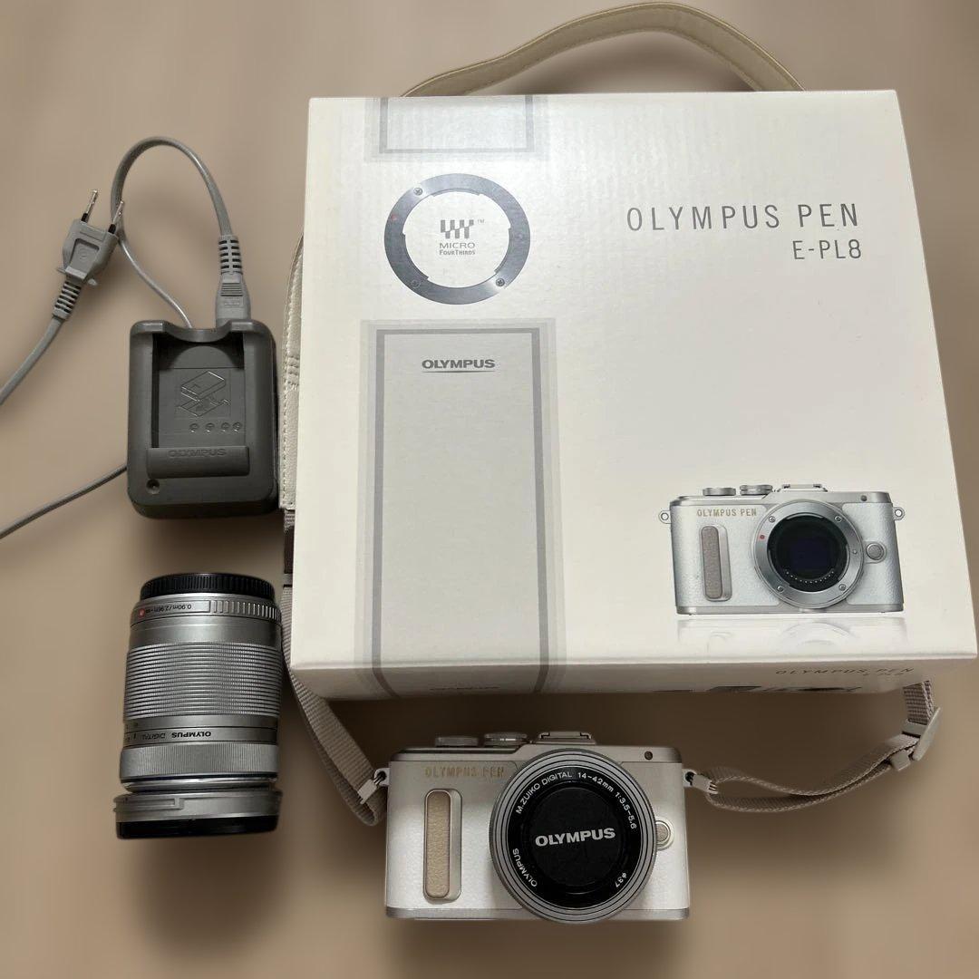 OLYMPUS PEN E-PL8 ホワイト　ダブルズームキット