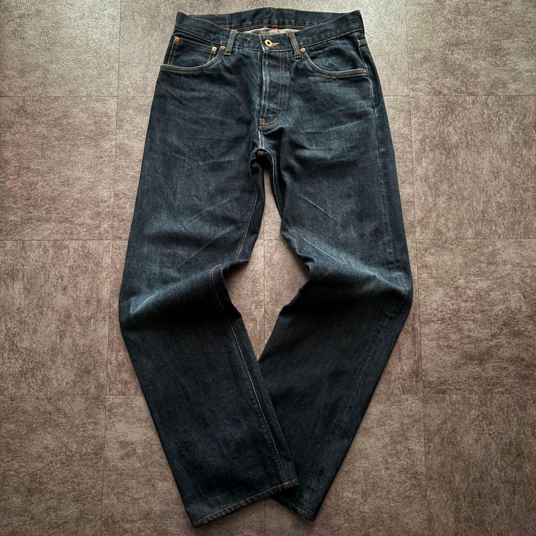 激レア グラッドハンド ストレートデニム 濃紺 ヒゲ 日本製 赤耳 y2k 30