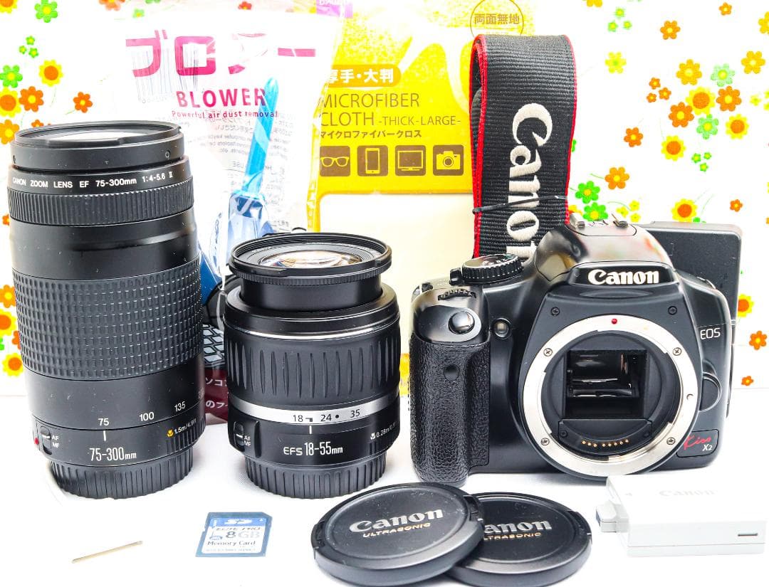 Canon kiss X2☆ダブルレンズ！初心者オススメ☆スマホ転送