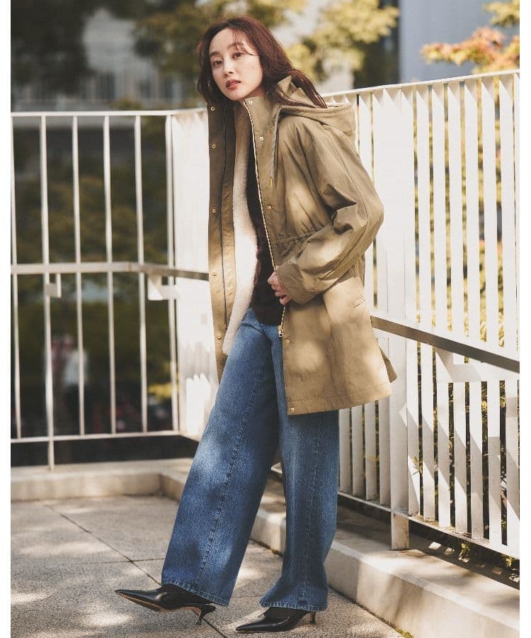 ラスト値下げUNTITLED 春先まで着れるボアライナー外せるフード付きコート