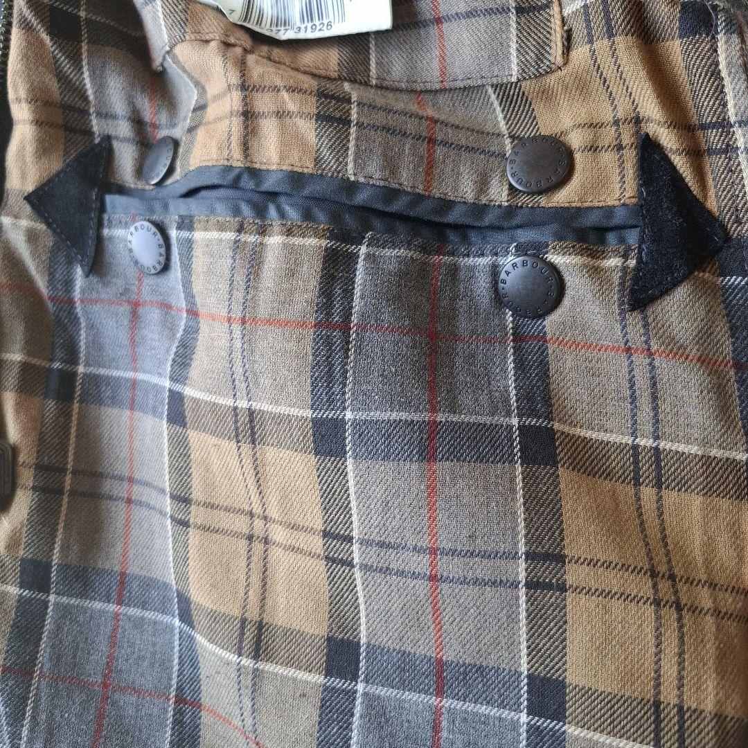 バブアーボーダーネイビーブラウンステッチ稀少!ほぼ新品　00,s 36