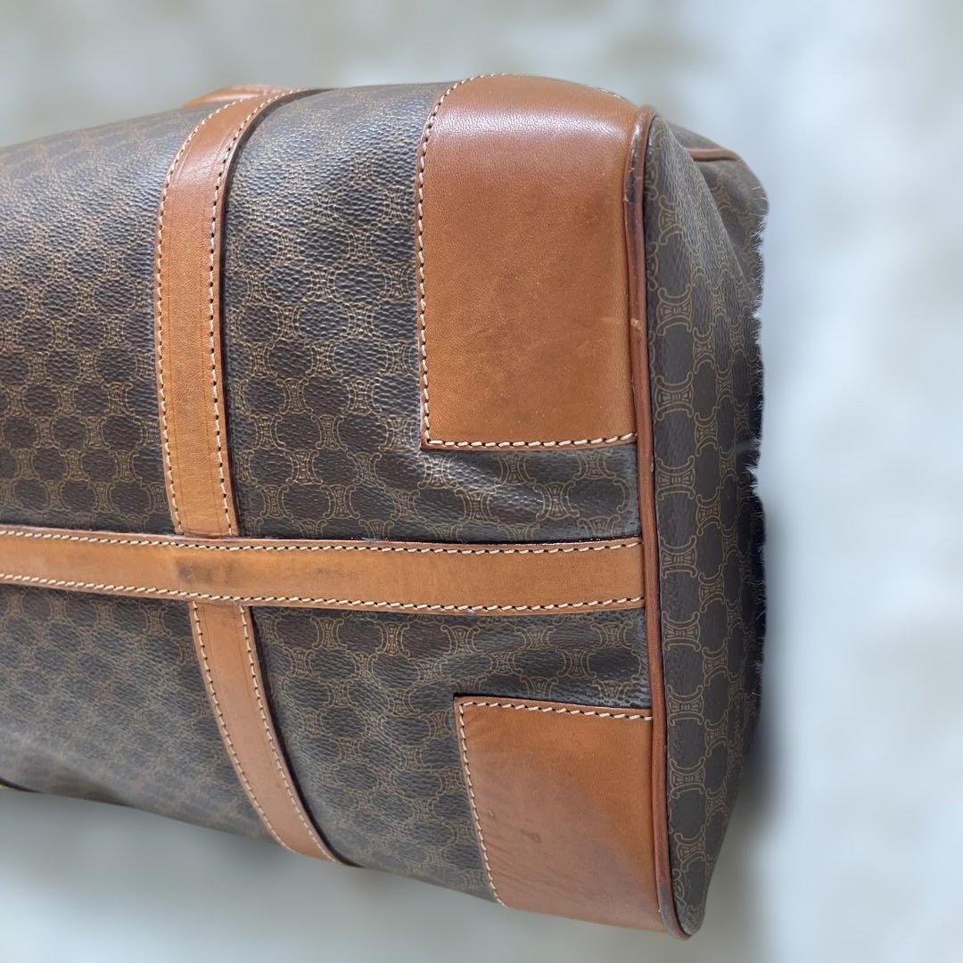 美品 CELINE セリーヌ ボストン マカダム トリオンフ PVC レザー