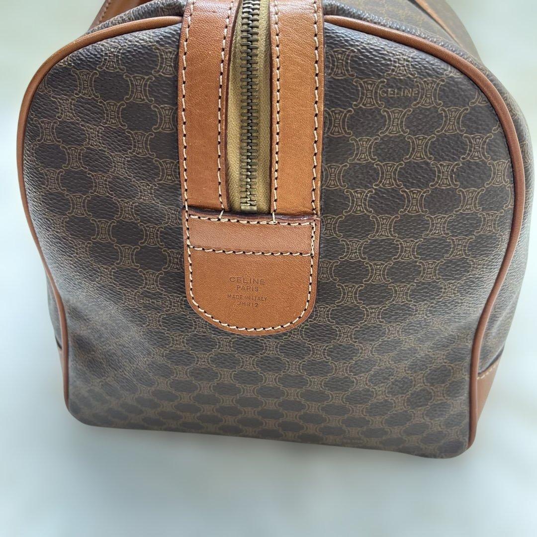 美品 CELINE セリーヌ ボストン マカダム トリオンフ PVC レザー