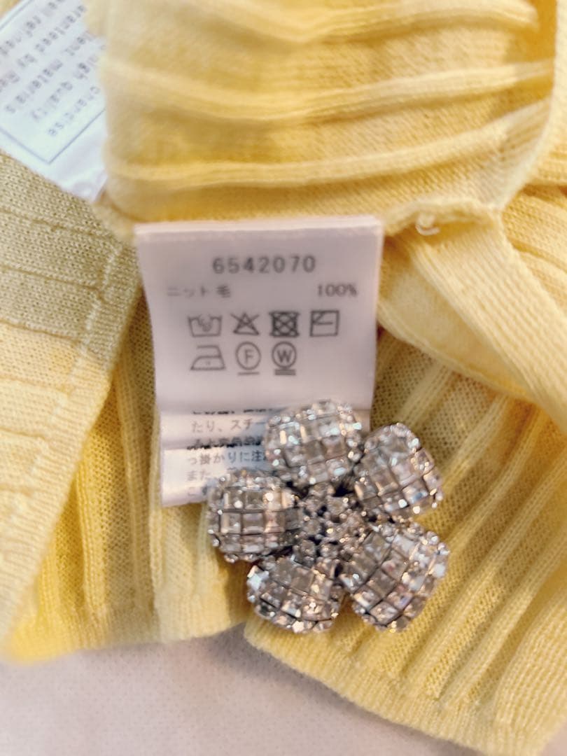 Rene2025♡美品プチフリルお袖パールニット34