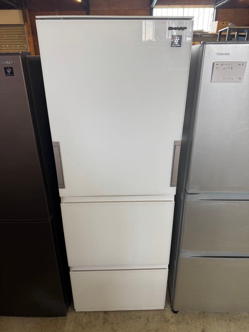 美品 シャープ 冷凍冷蔵庫 350L 両開きドア 2021年製 SJ-GW35G
