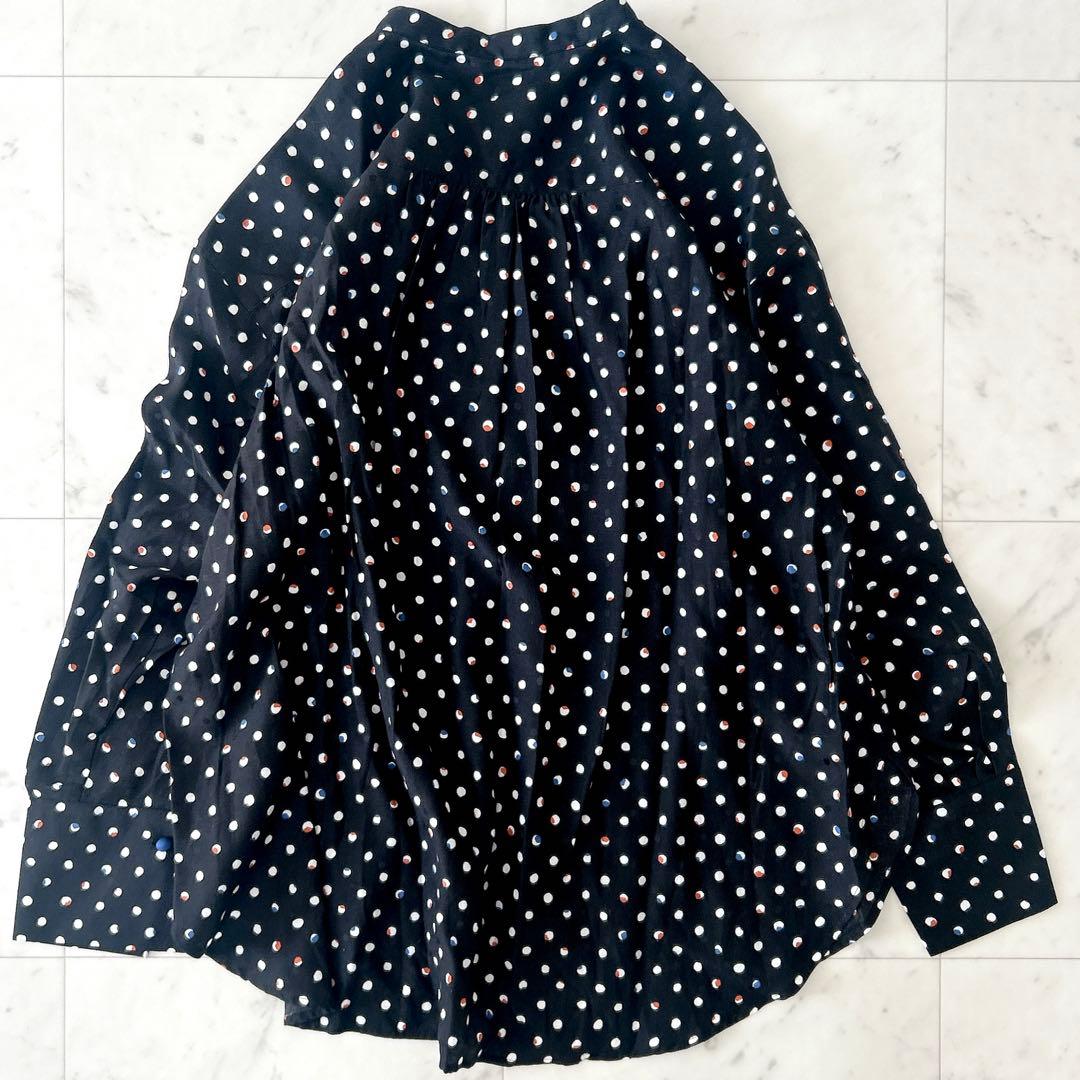 未使用タグ付き トゥモローランド コレクション シルク コットン 長袖ブラウス