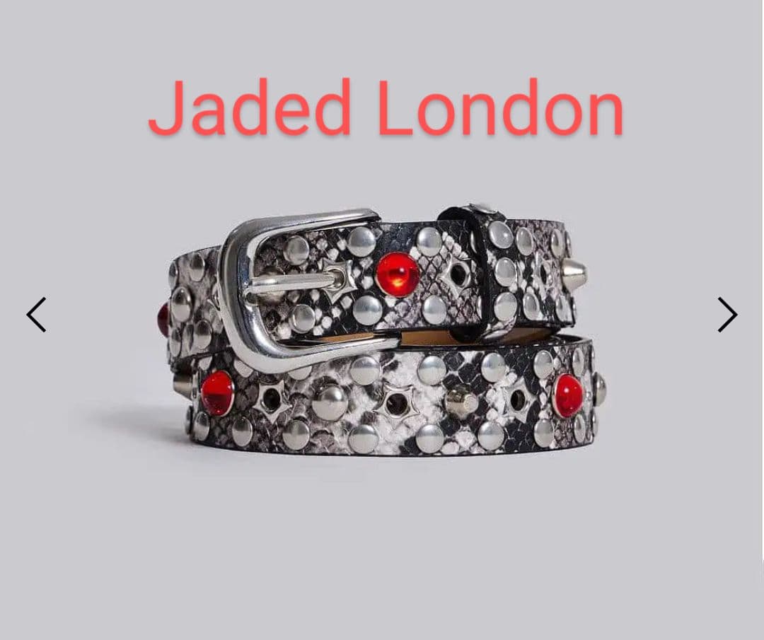 【新品タグ付】JADED LONDON スネーク柄ベルト 正規品