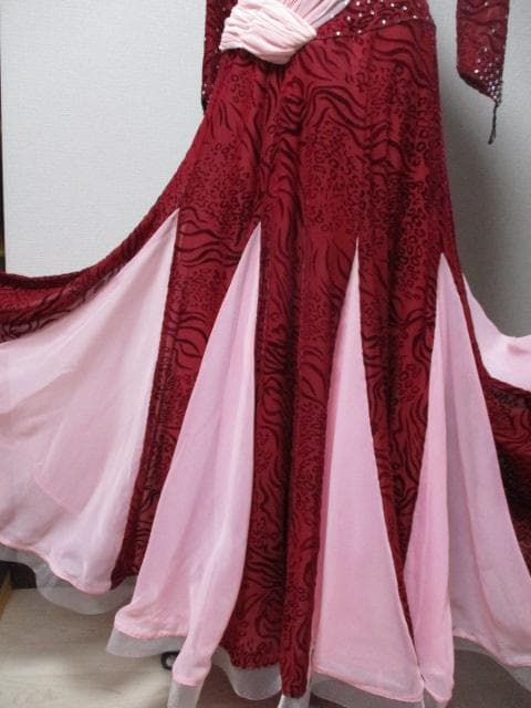 社交ダンス オーダー製品　　エンジフロッキィ～とピンク★ドレスワンピース