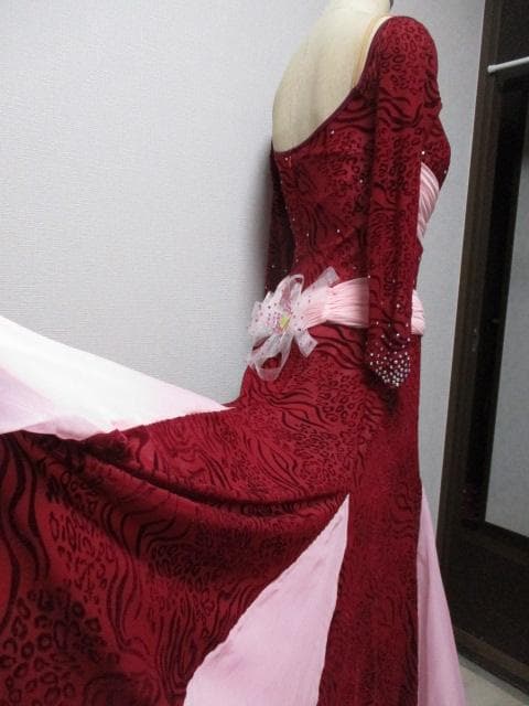 社交ダンス オーダー製品　　エンジフロッキィ～とピンク★ドレスワンピース