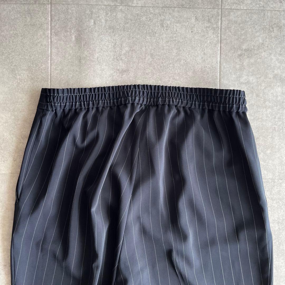 【大きいサイズ】iCB ノーカラー ストライプ パンツスーツ セットアップ