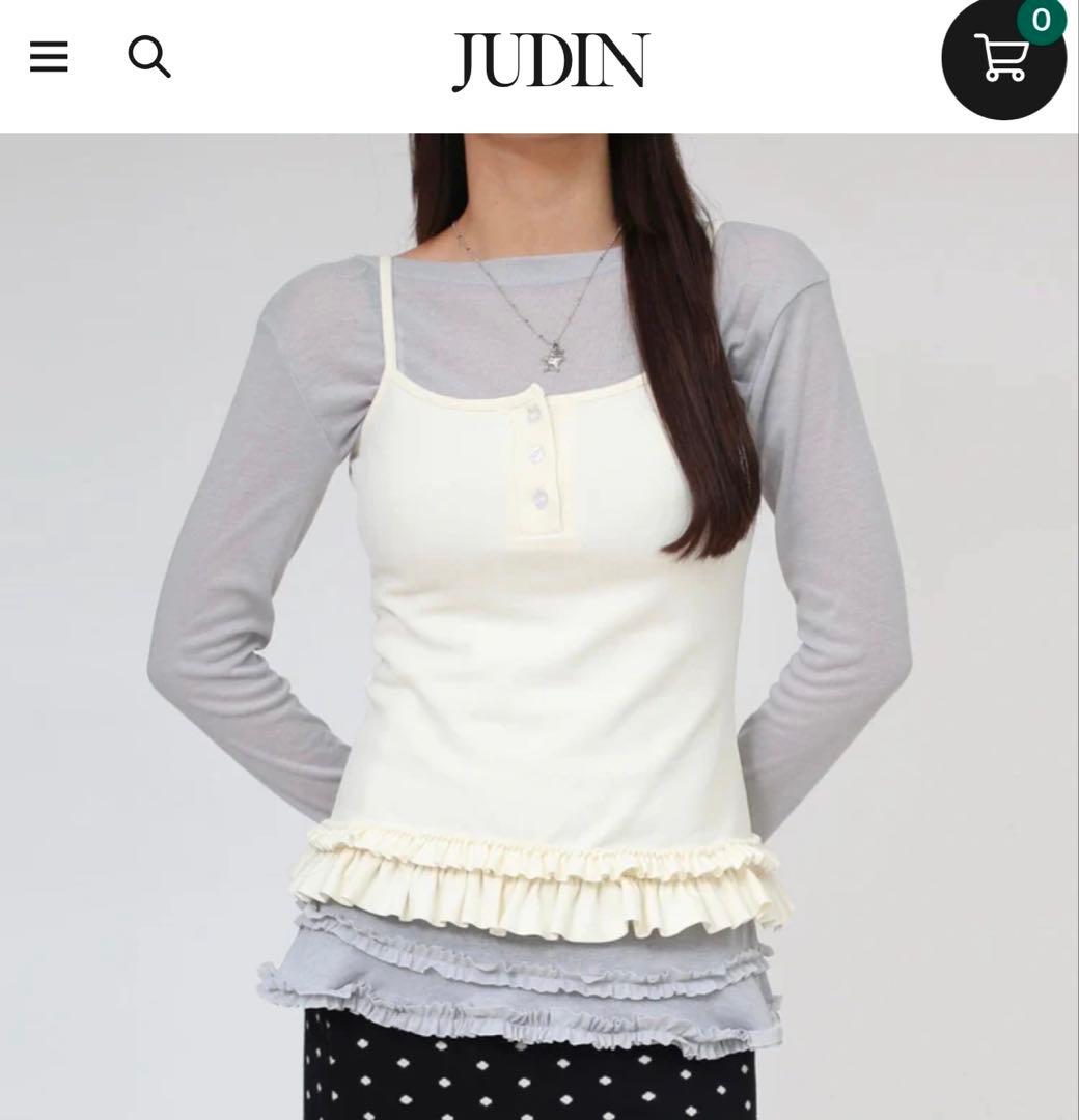 トップス JUDIN Layered frill camisole set