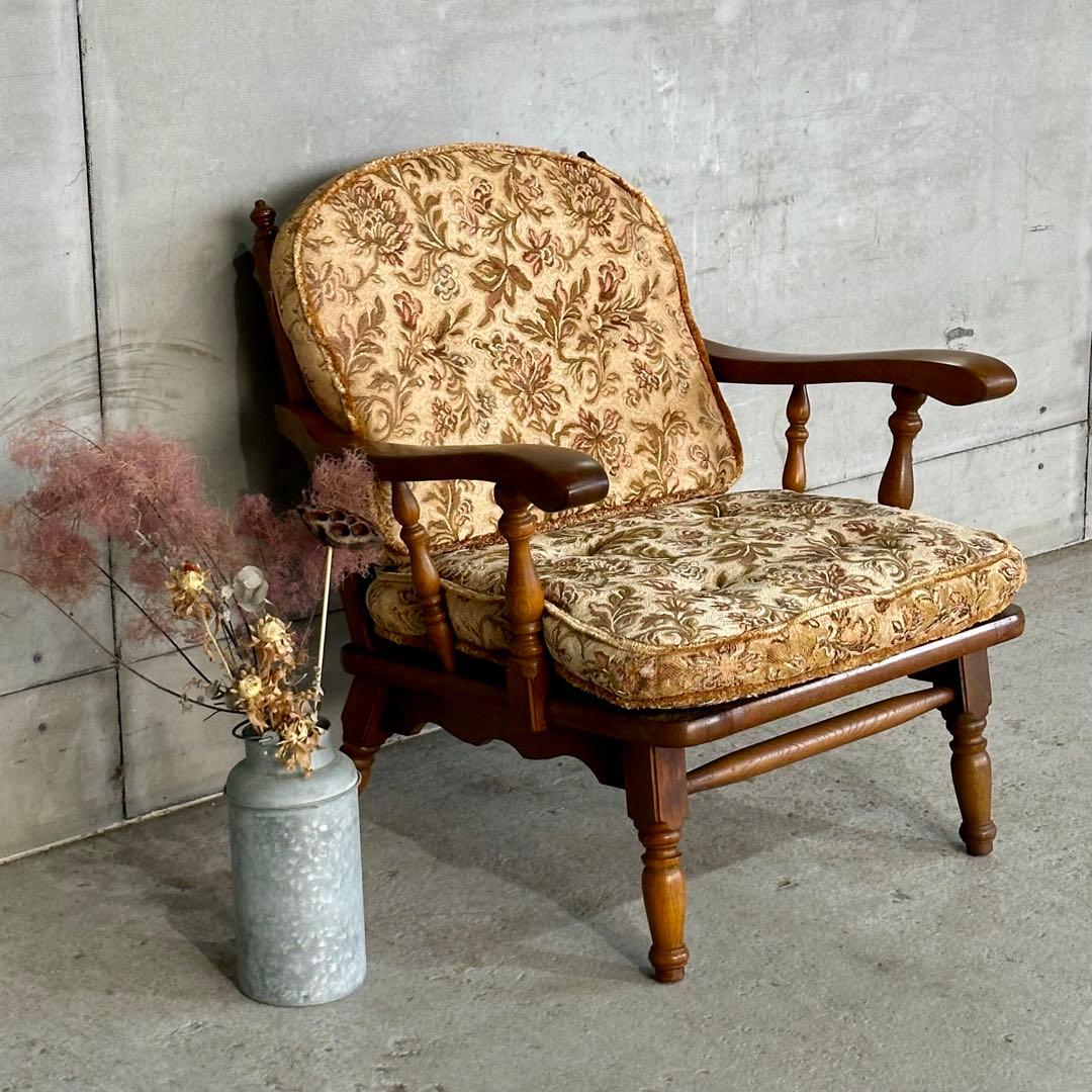 ✦70s✦柏木工 KASHIWA ソファー イージーチェア ウィンザー ゴブラン