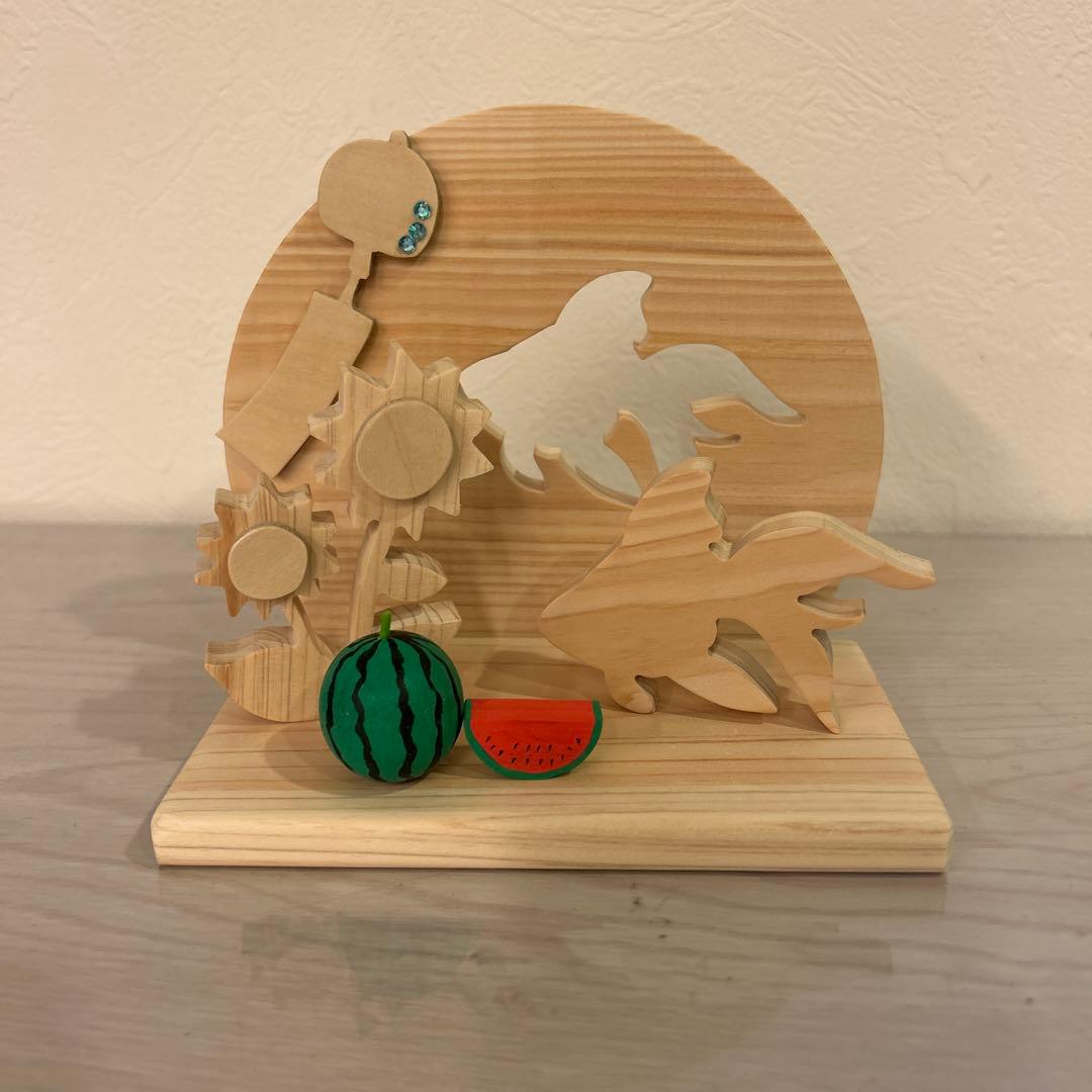 木製ヒノキお月見・ハロウィン・クリスマス・正月・節分・夏風物