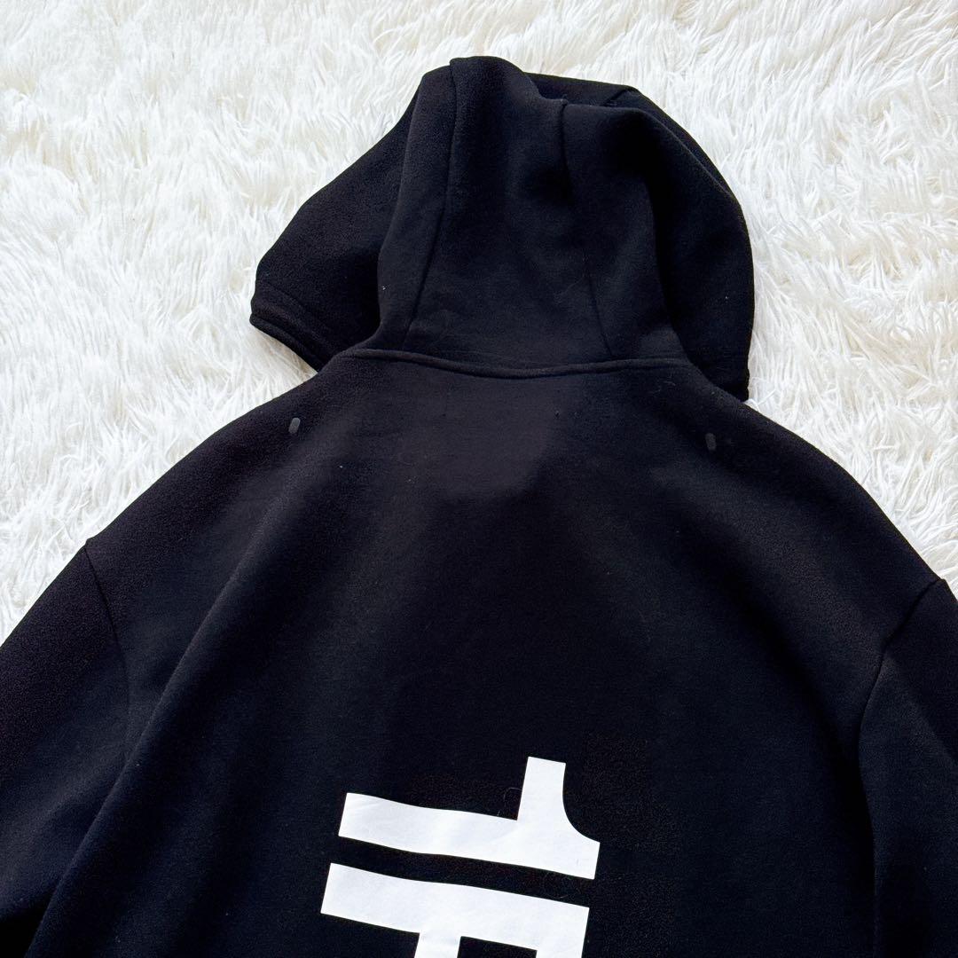 XLサイズ✨1PIU1UGUALE3 ロゴパーカー フーディ フルジップ 黒