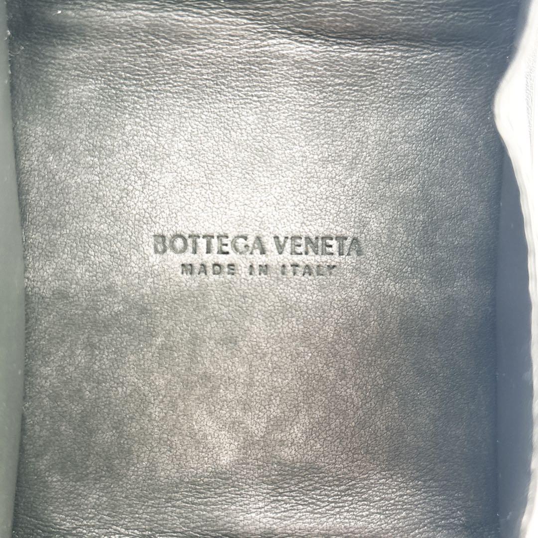 美品 現行 ボッテガヴェネタ カセット ケース ダークグリーン レザー