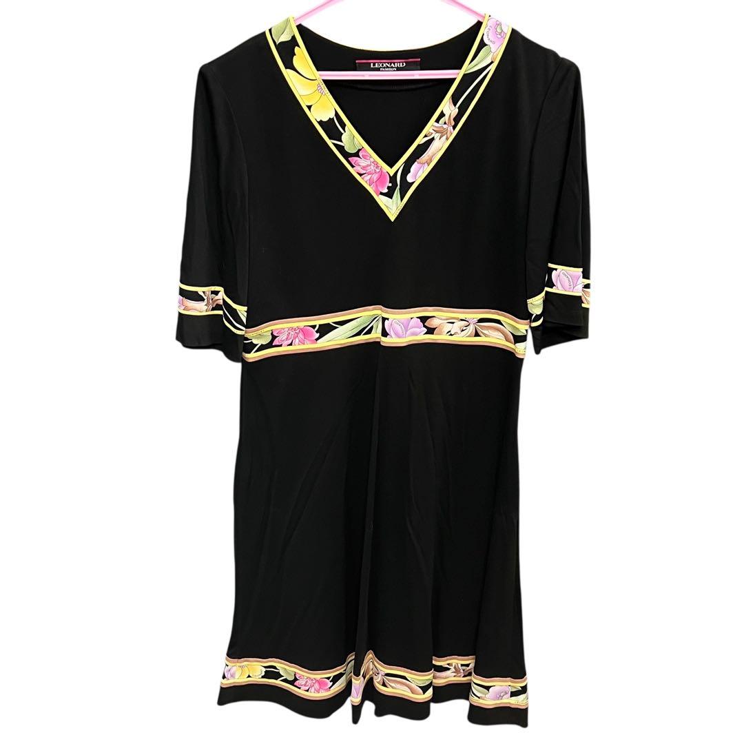 レオナール LEONARD FASHION ワンピース ドレス 半袖