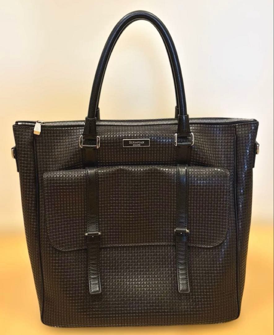 SERAPIAN トートバッグ 茶色 セラピアン
