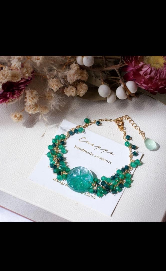 マルモ 希少！14kgfグレープアゲートピアス