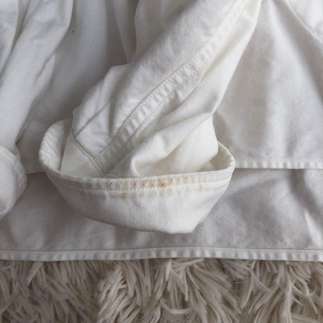 DANTONダントンプルオーバーシャツ丸襟ショールカラーコットンホワイト白44