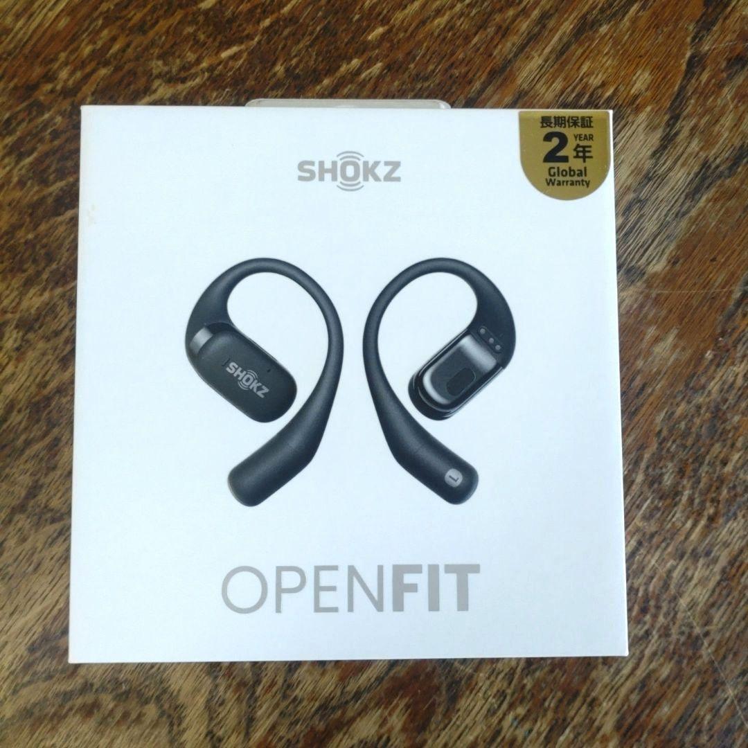 ショックス　Shokz　OpenFit　Black　黒　ワイヤレスイヤホン