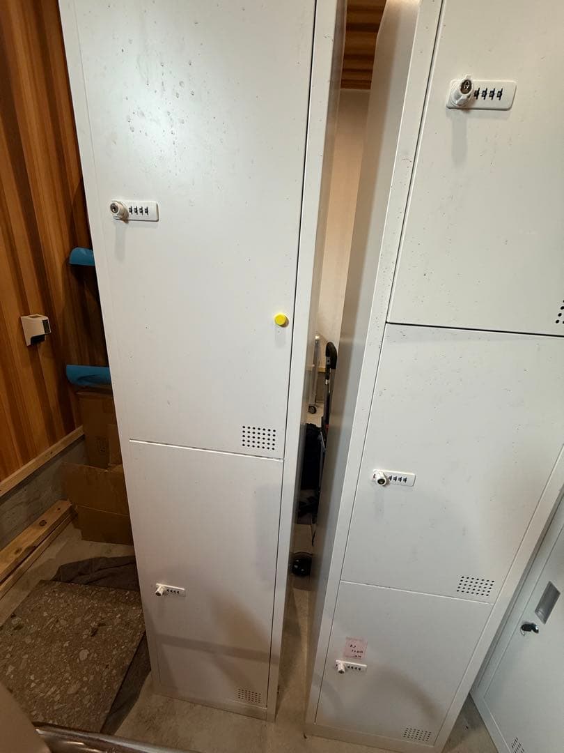 FACILE 2人用スリムロッカー ホワイト