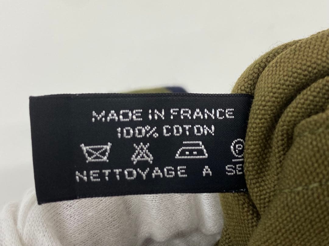 【未使用】HERMES エルメス キャンバストートバッグ カーキ