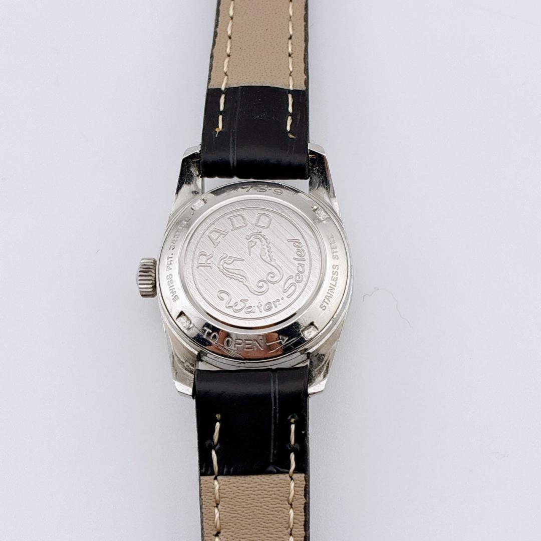 【手巻き】RADO　Purplehorse　デイト　稼働　新品ベルト　シルバー