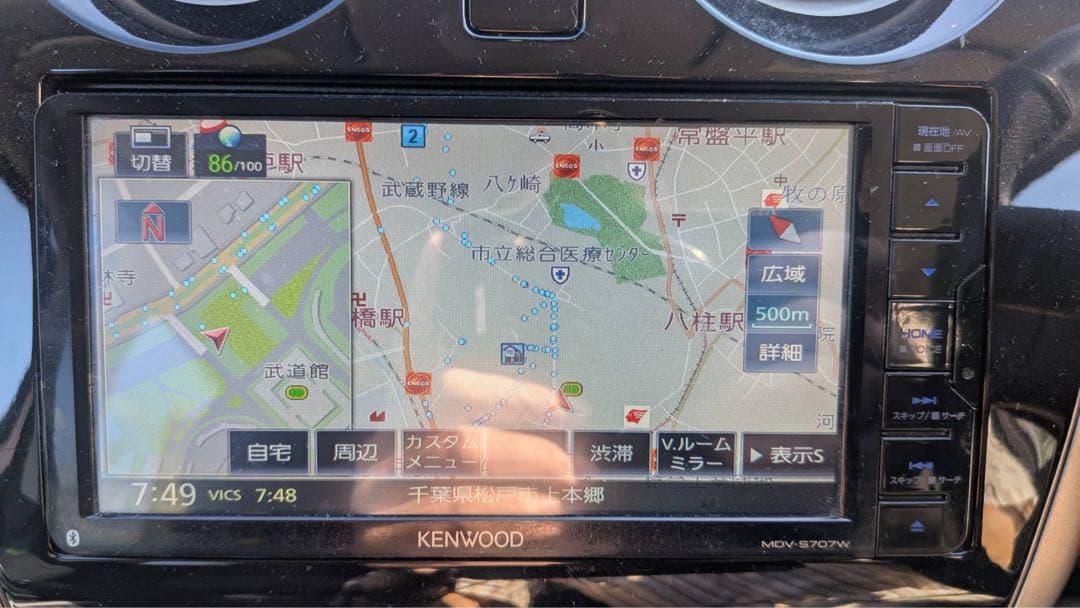 KENWOOD 7インチワイド カーナビ MDV-S707W