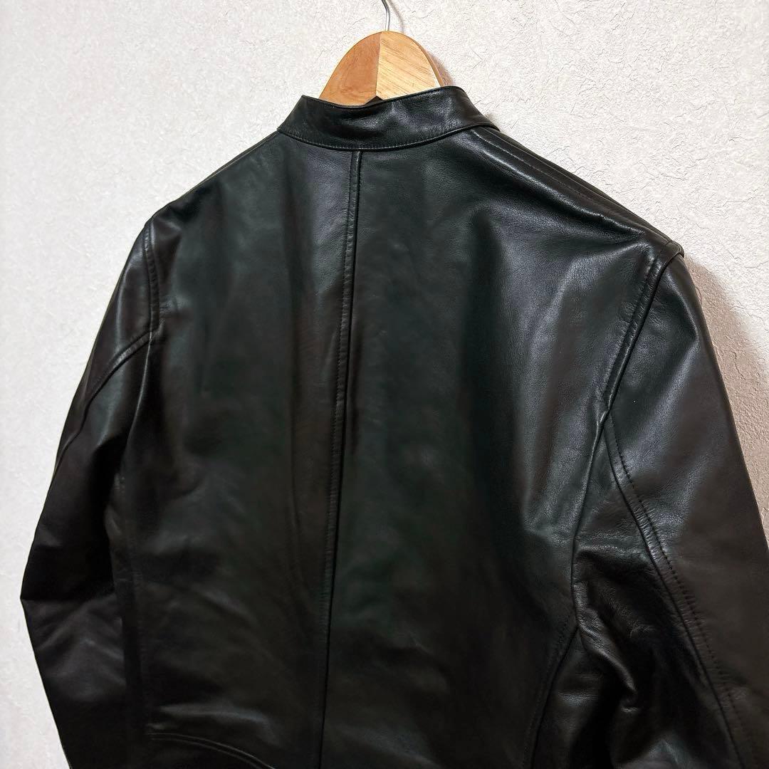 【美品】Theoryセオリー シングルレザーライダースジャケット 牛革カウレザー