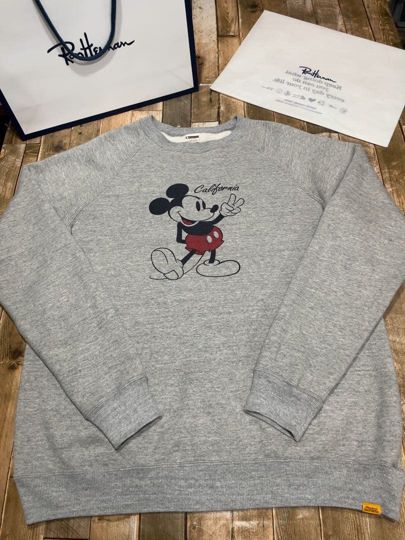 【STANDARD CALIFORNIA】Mickey Mouse両面プリントL