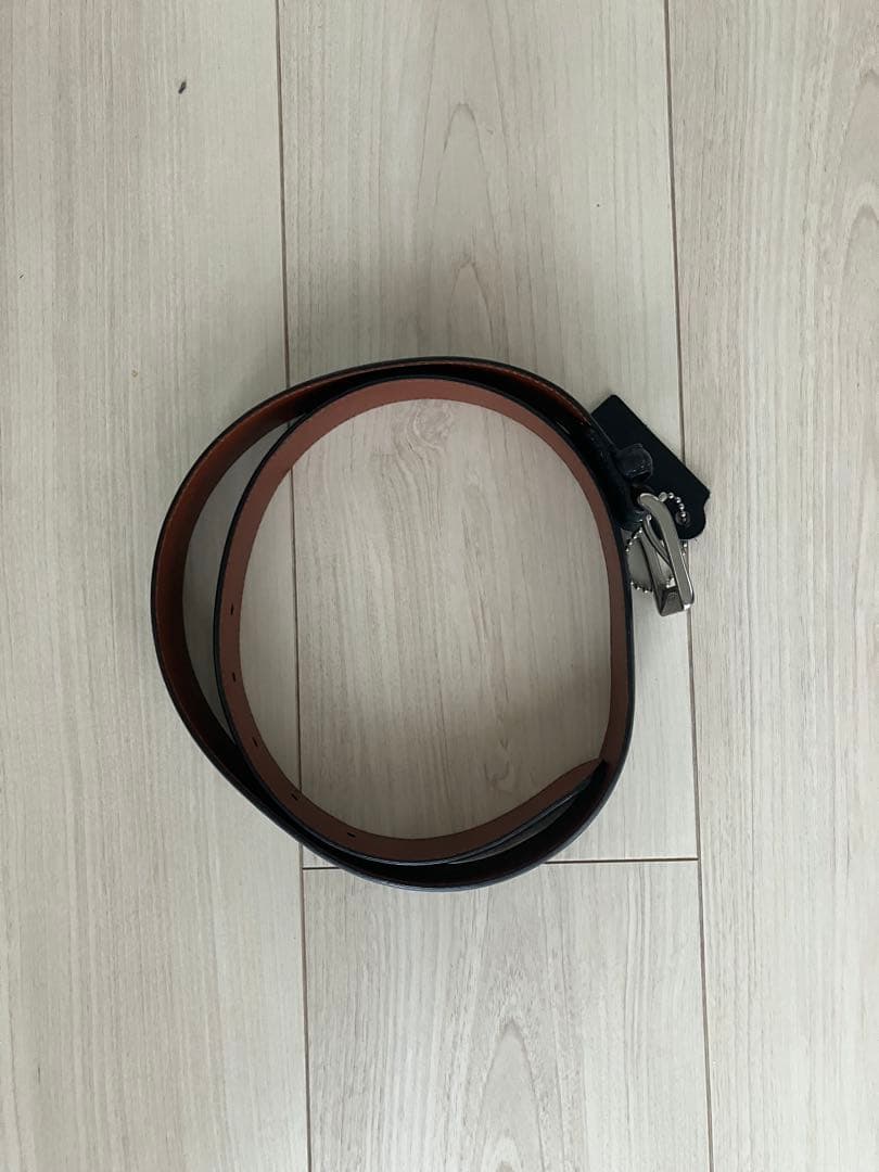 COACH ブラック レザーベルト