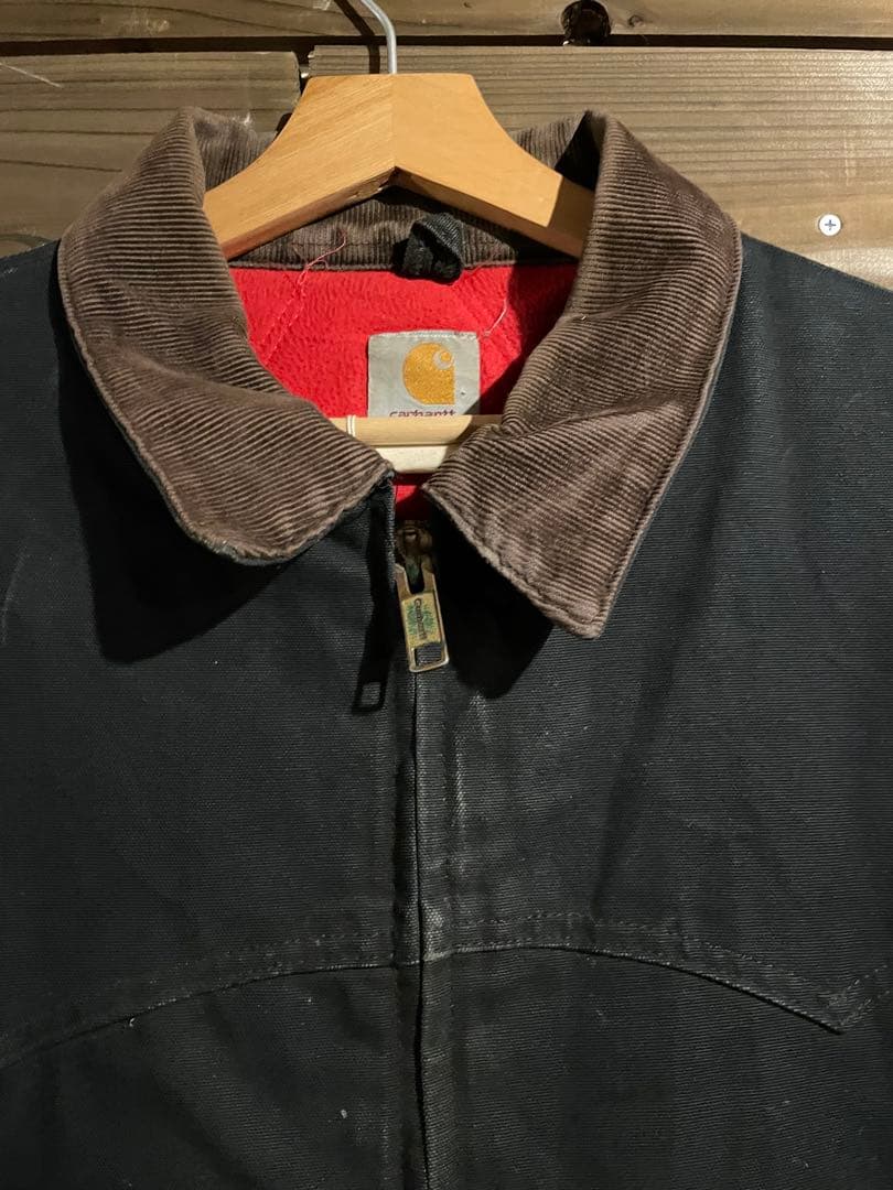 Carhartt ブラックサンタフェジャケット コーデュロイ襟