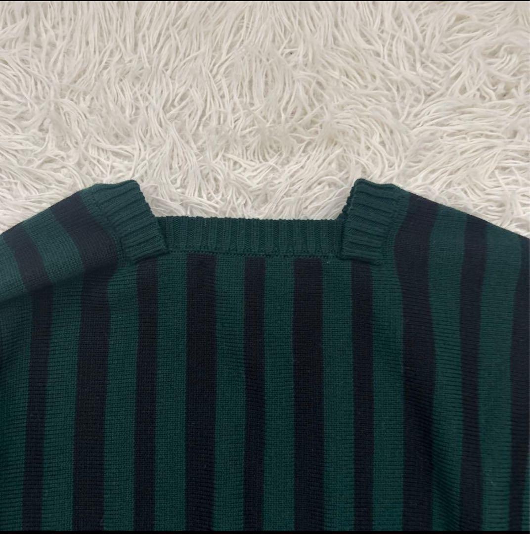 S*Q様 MARNI ダークグリーン ブラック ストライプ ニットM
