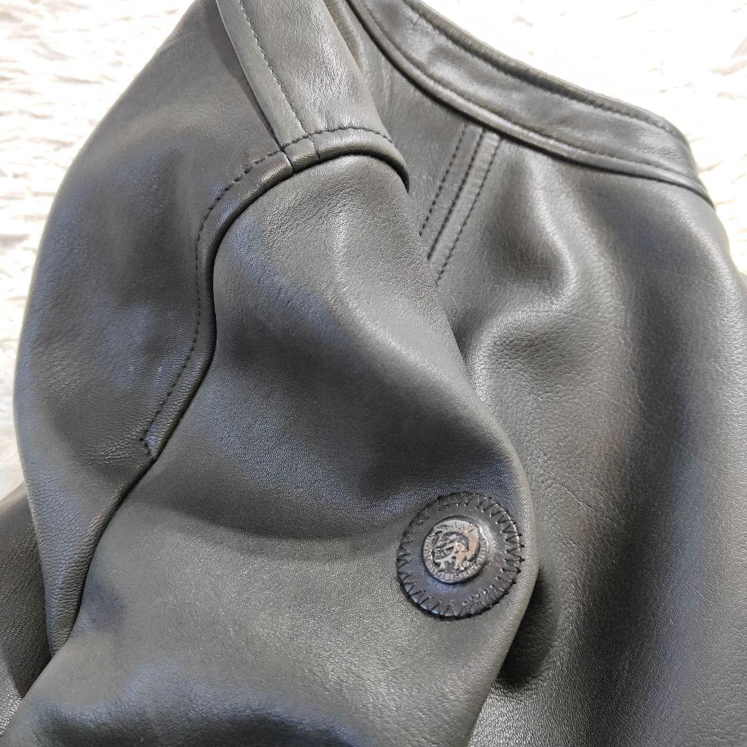 DIESEL TIMELESS 羊革 ラムレザー シングルライダースジャケット