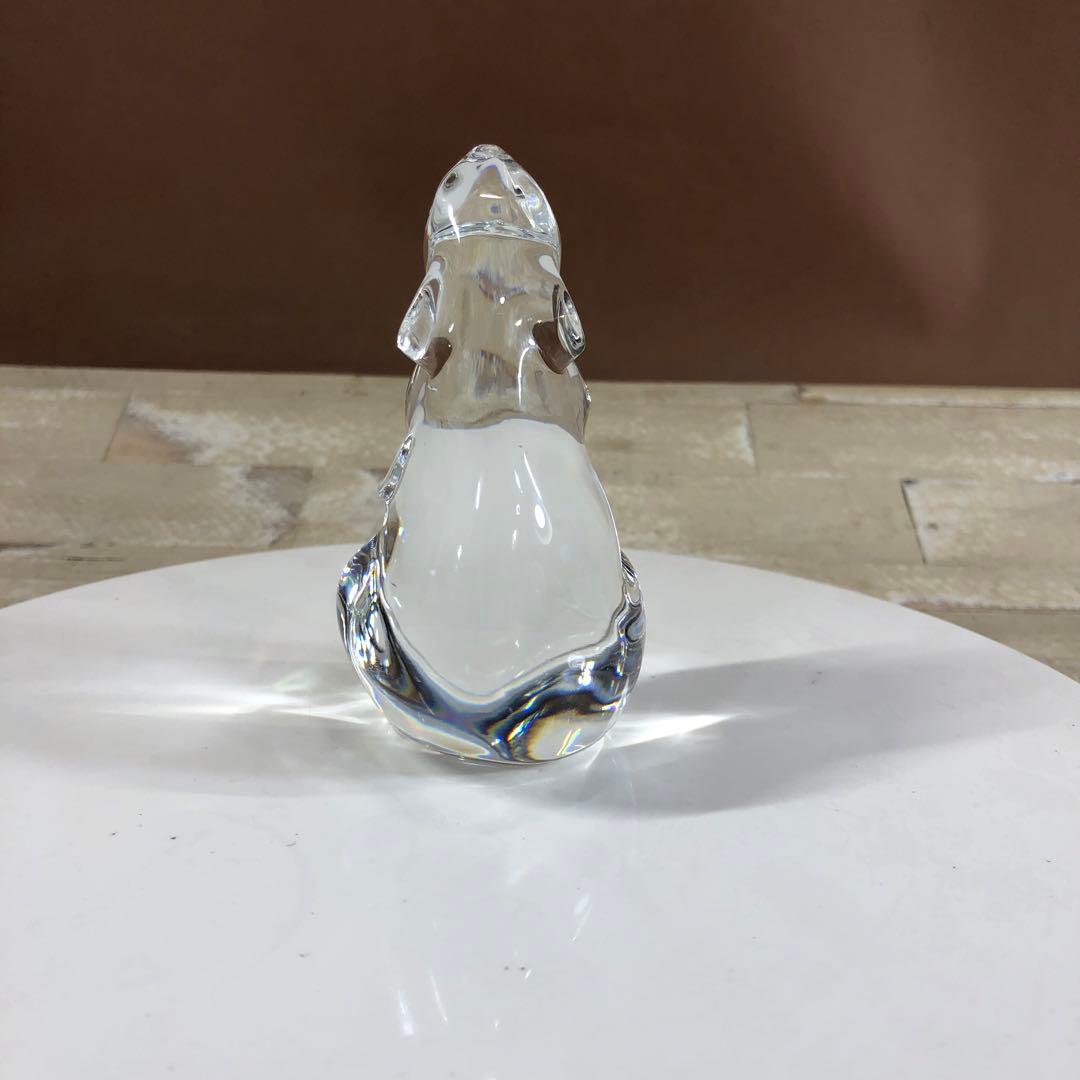 Baccarat ガラス製ネズミの置物 約11cm