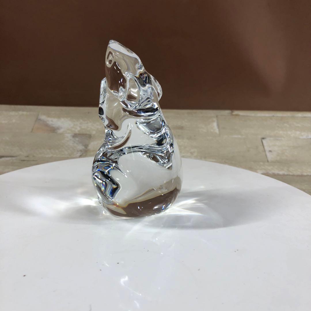 Baccarat ガラス製ネズミの置物 約11cm