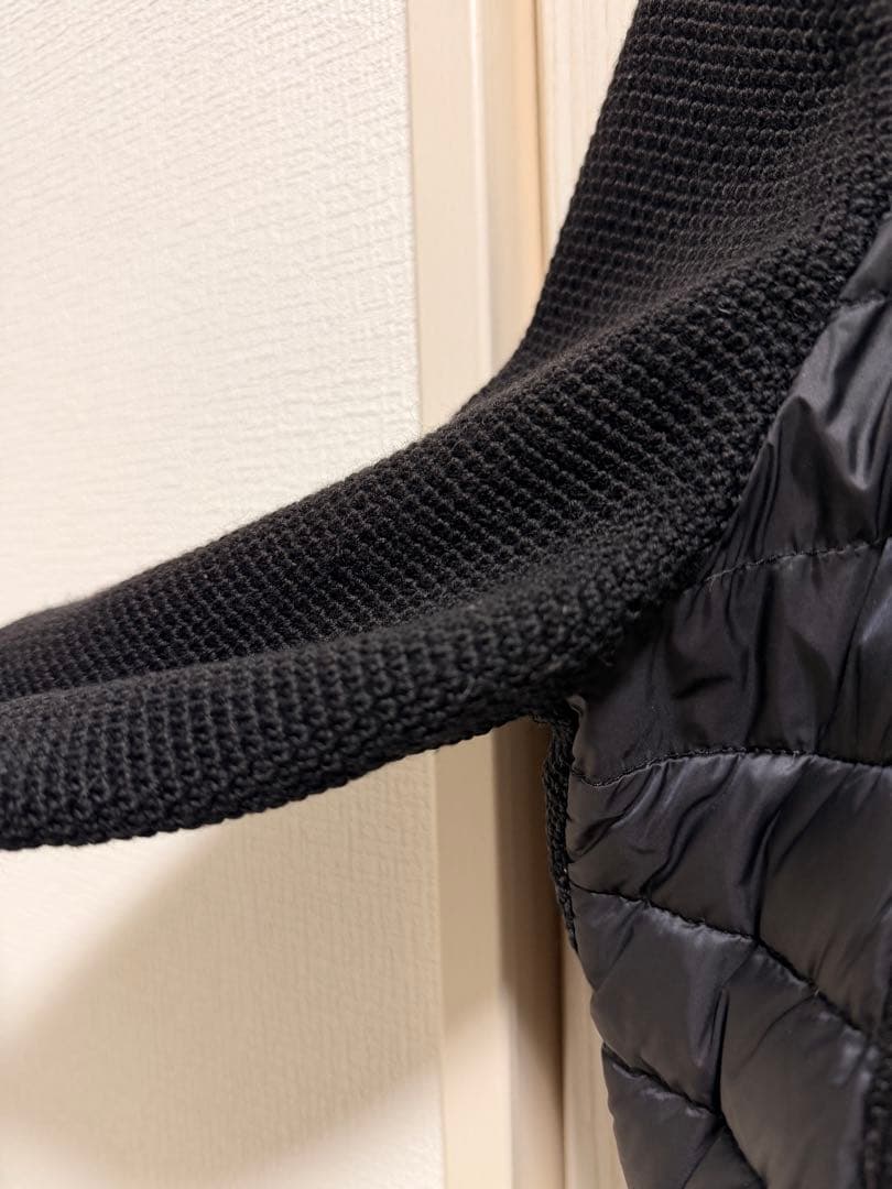 MONCLER ブラック ダウンカーディガン　カーディガン【訳あり】
