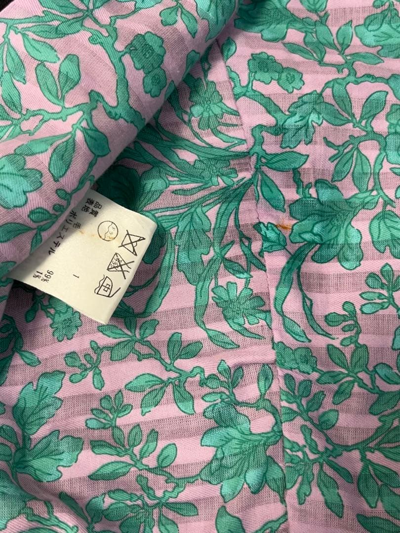 ポールスミス　ブラック　スーツ　セットアップ　ストライプ　40 花柄　黒　L