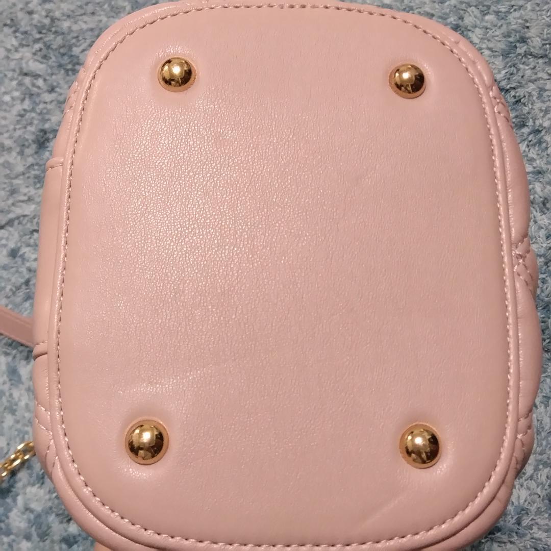 RANDA ランダ ハートスタッズ 2WAY キルティングバニティバッグ ピンク