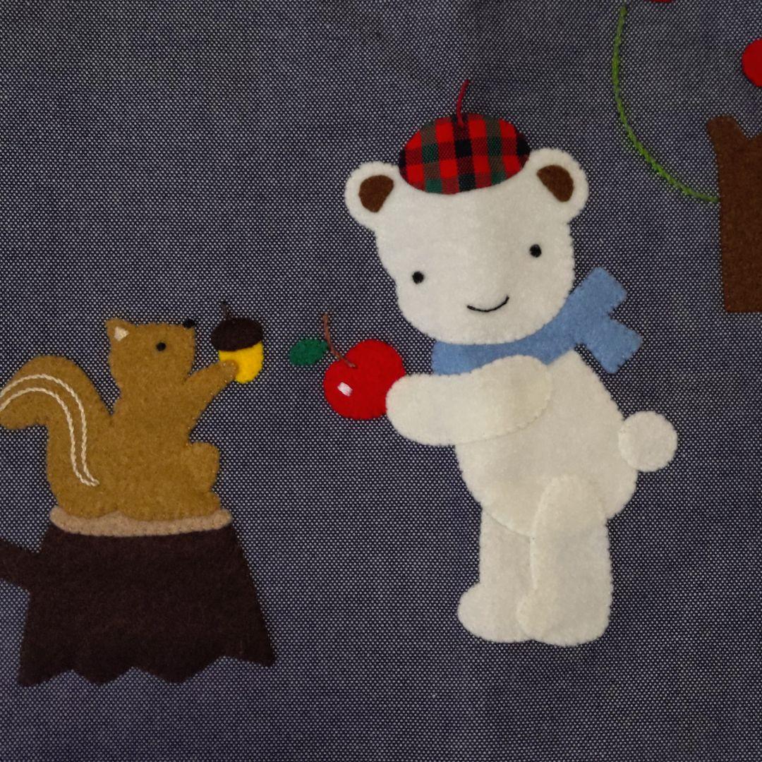 ファミリア　familiar　デニムバック　レッスンバック青