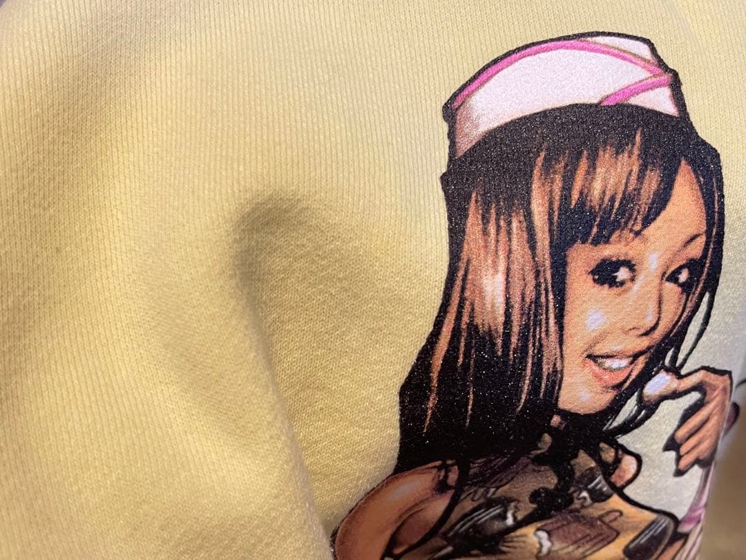 BBC ice cream ロッキンジェリービーン パーカー イエロー M