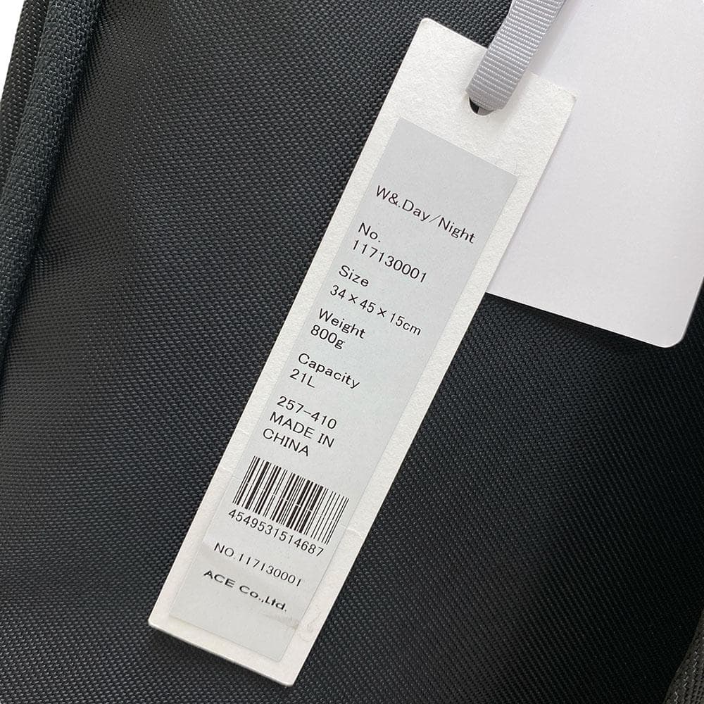 新品 W&.Day/Night ダブルアンドデイナイ ACE エース リュック