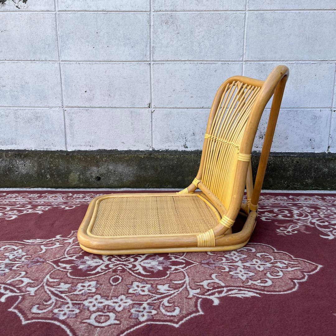 美品 高品質◾️AUSTER製 籐ラタン 座椅子 ナチュラル天然素材
