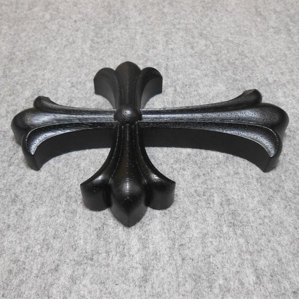 あんこ　十字架（ゴシッククロス）レリーフ彫刻＆ウッドトレイ３点セット