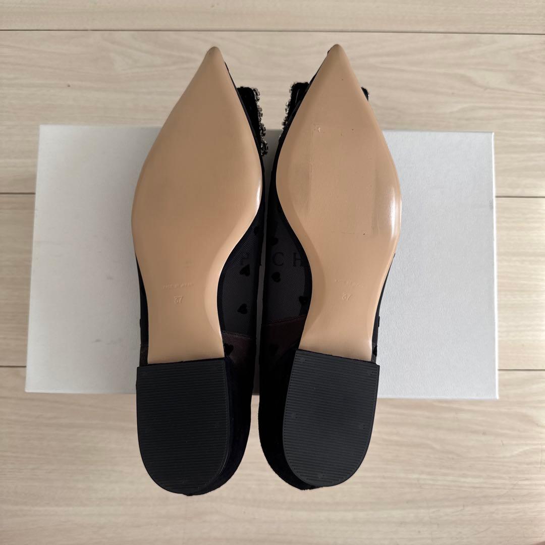 【新品未使用】PIPPICHIC ピッピシック　ビジュー付きパンプス　37