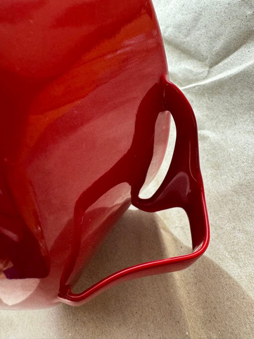 ダンスク☆ホーロー鍋、18cm、赤