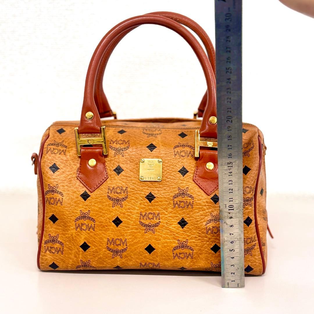 エムシーエム　MCM　ミニボストンバッグ　ハンドバッグ　ヴィセトス柄