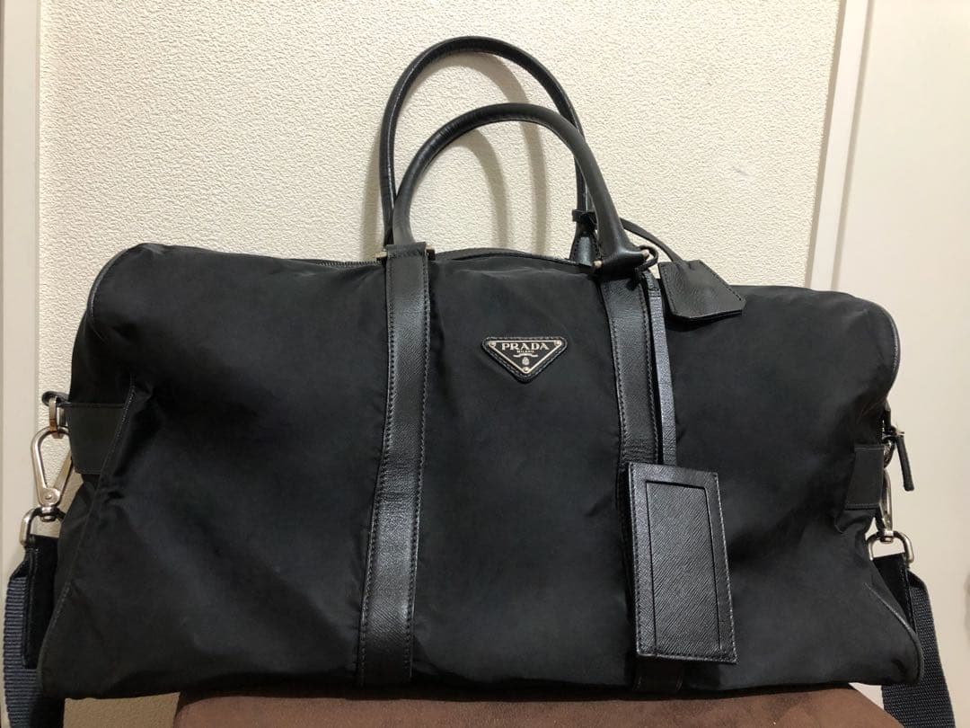 SALE‼️複数購入15％OFF☆PRADAボストン大容量パドロック完備サフィアー