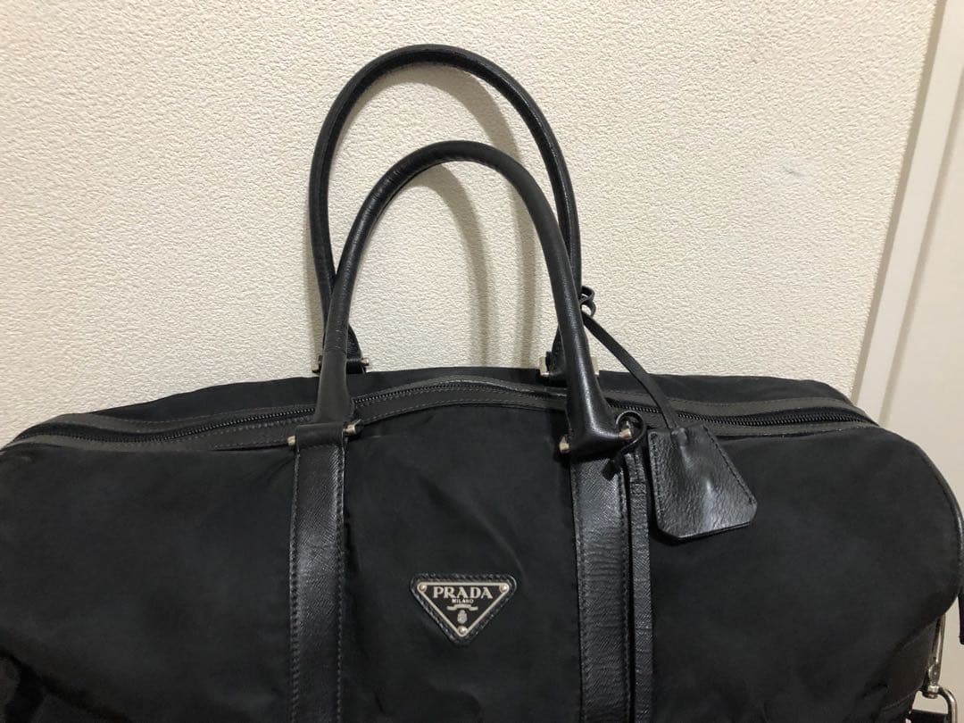 SALE‼️複数購入15％OFF☆PRADAボストン大容量パドロック完備サフィアー