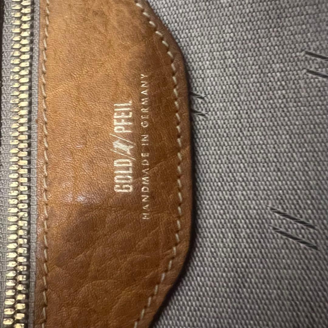 希少な金色 最高級 本革 GOLD PFEIL ボストンバッグ ドイツ製